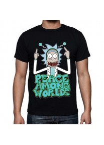 Мъжка тениска RICK AND MORTY - PLEACE AMONG WORLDS